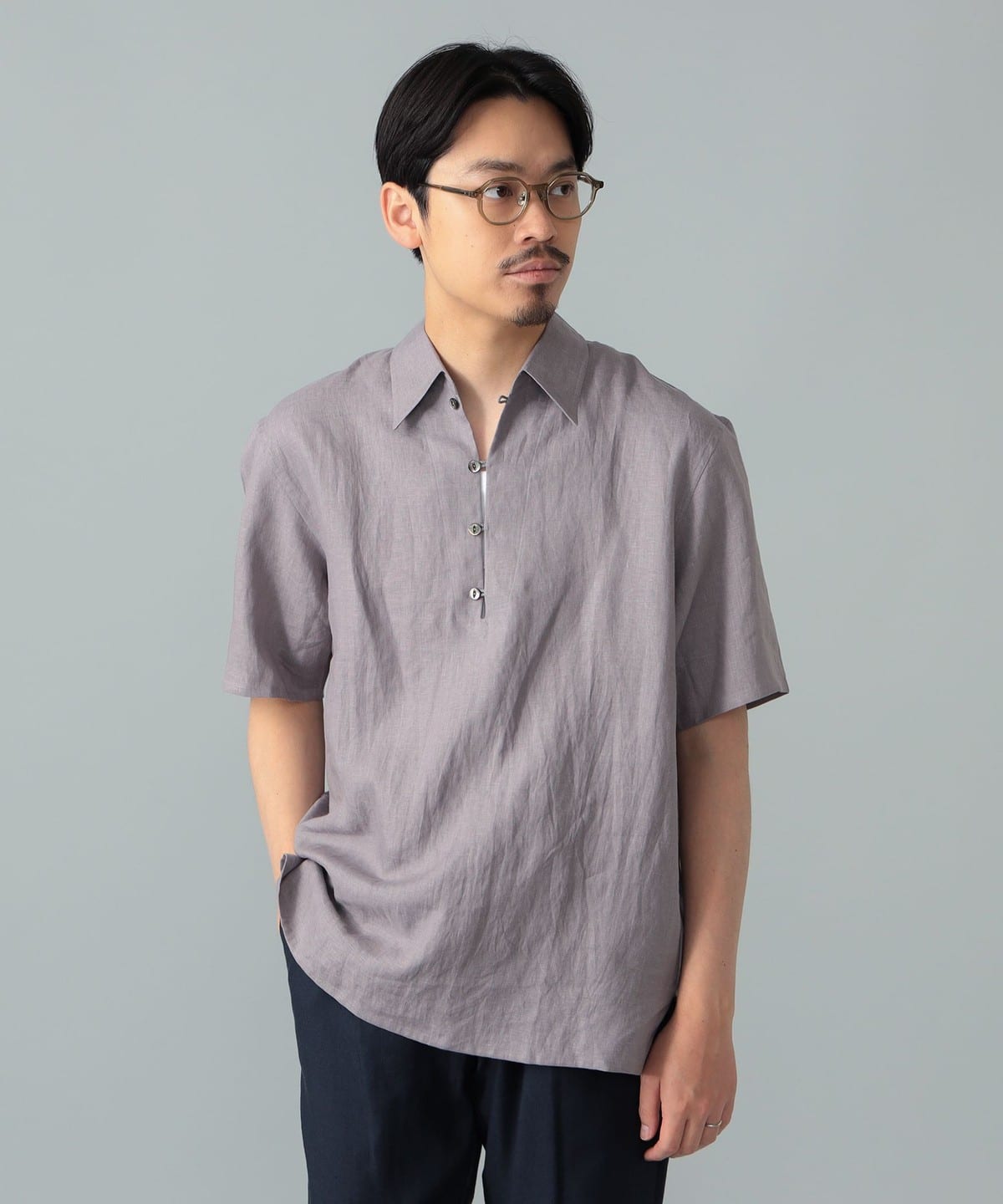 BEAMS F（ビームスF）【別注】Paul Stuart / リネン ショートスリーブ