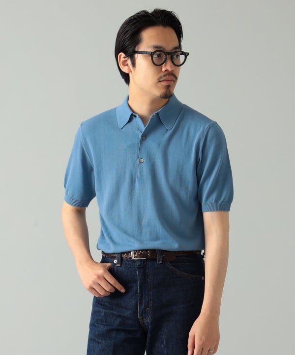 BEAMS F [Outlet] MORGANO BEAMS BEAMS F / Special order knit polo 