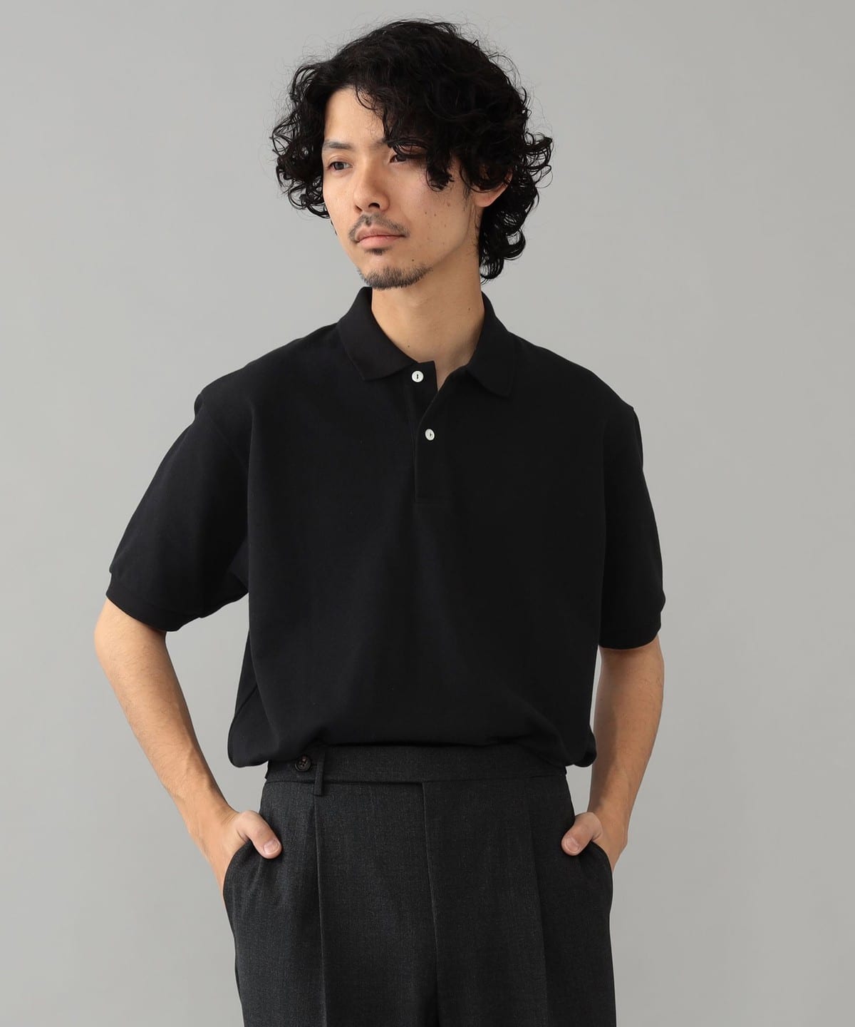 ELACIO / カノコ ポロシャツ シャツ・ブラウス MEN BLACK 3 ELACIO / カノコ ポロシャツ シャツ・ブラウス MEN BLACK 3