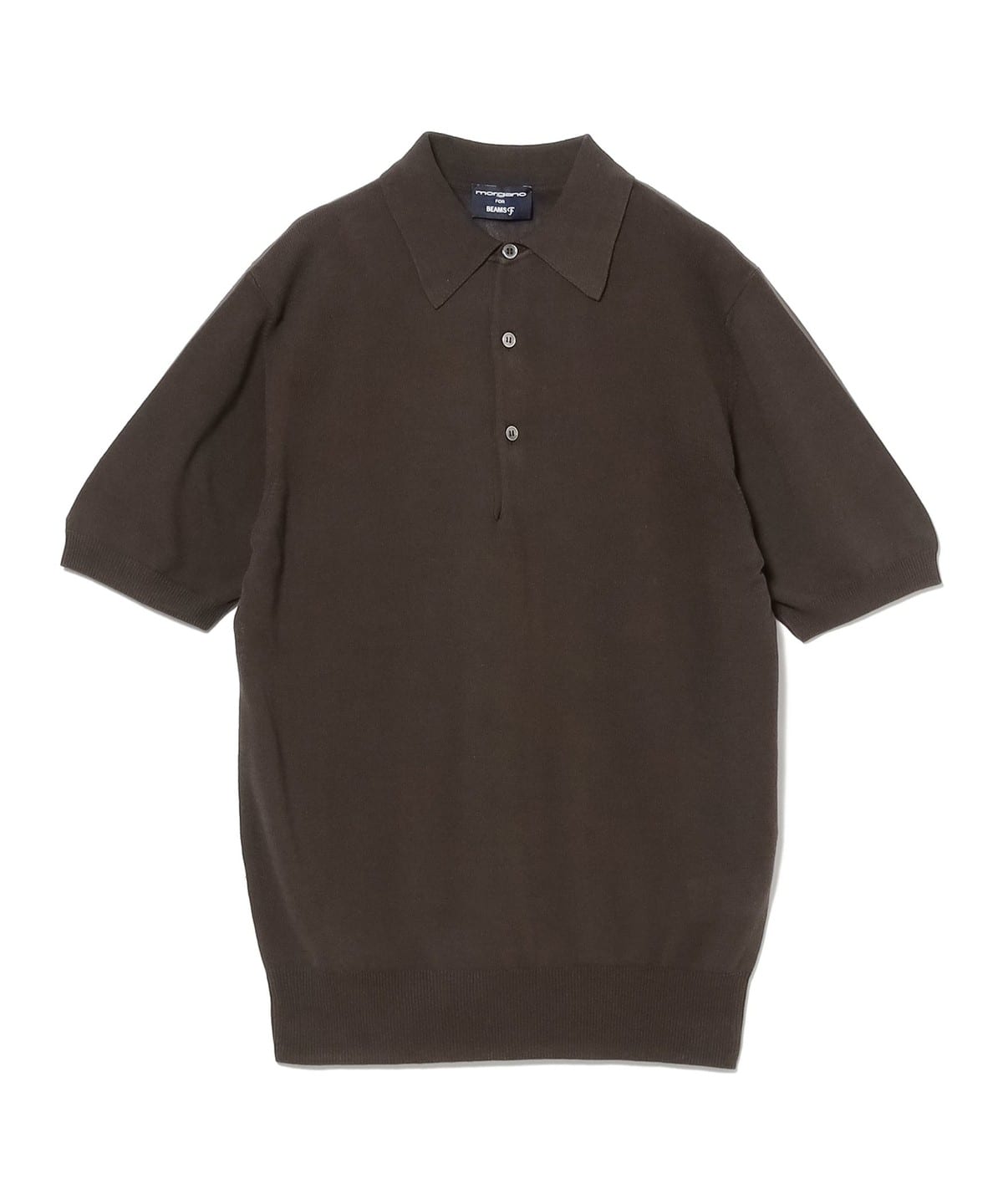 【別注】MORGANO モルガーノ / コットン ショートスリーブ ニット ポロシャツ シャツ・ブラウス MEN D. BROWN/111 46 【別注】MORGANO モルガーノ / コットン ショートスリーブ ニット ポロシャツ シャツ・ブラウス MEN D. BROWN/111 46