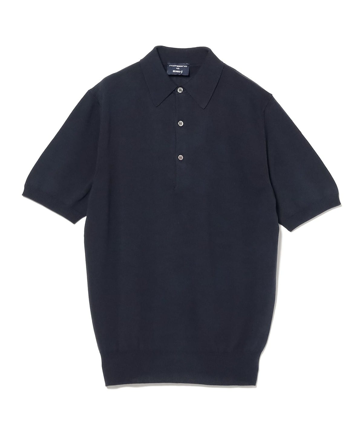 【別注】MORGANO モルガーノ / コットン ショートスリーブ ニット ポロシャツ シャツ・ブラウス MEN NAVY/56 46 【別注】MORGANO モルガーノ / コットン ショートスリーブ ニット ポロシャツ シャツ・ブラウス MEN NAVY/56 46
