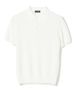 ▲BEAMS F / コットン ショートスリーブ ニットポロシャツ（ITALY製）