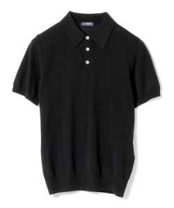 ▲BEAMS F / コットン ショートスリーブ ニットポロシャツ（ITALY製）