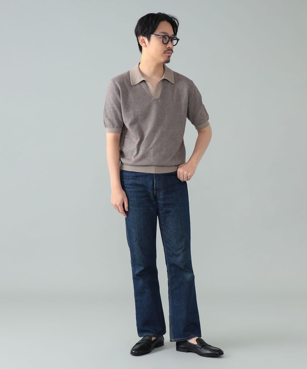 BEAMS F（ビームスF）【別注】BAFY / コットン バーズアイ柄 ショート