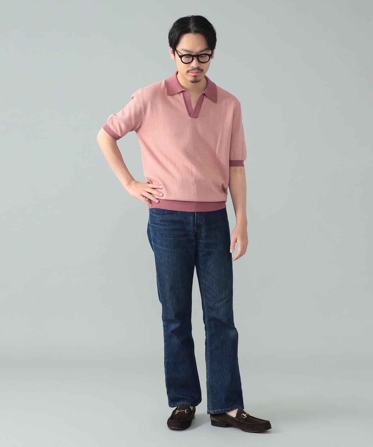 BEAMS F（ビームスF）【別注】BAFY / コットン バーズアイ柄 ショート