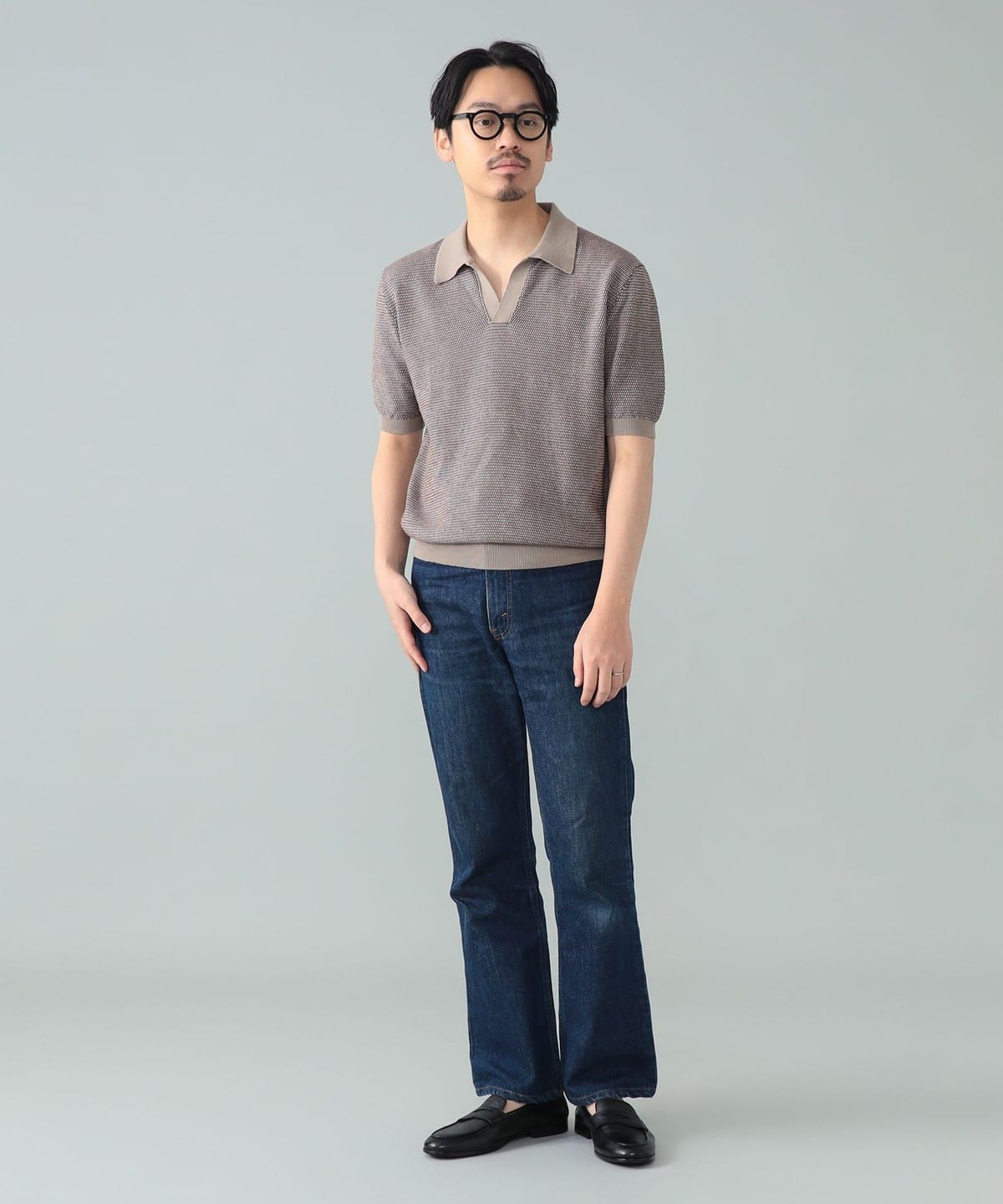 BEAMS F（ビームスF）【別注】BAFY / コットン バーズアイ柄 ショート