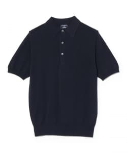 【別注】MORGANO / コットン ショートスリーブ ニット ポロシャツ