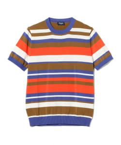 DRUMOHR / 12ゲージ マルチボーダー クルーネックニット