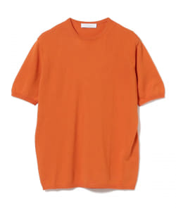 ▲Cruciani / 27ゲージ コットン ショートスリーブ クルーネックニット