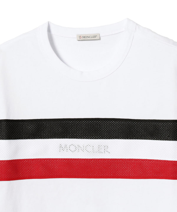 BEAMS F（ビームスF）MONCLER / ライン クルーネック Tシャツ（Tシャツ