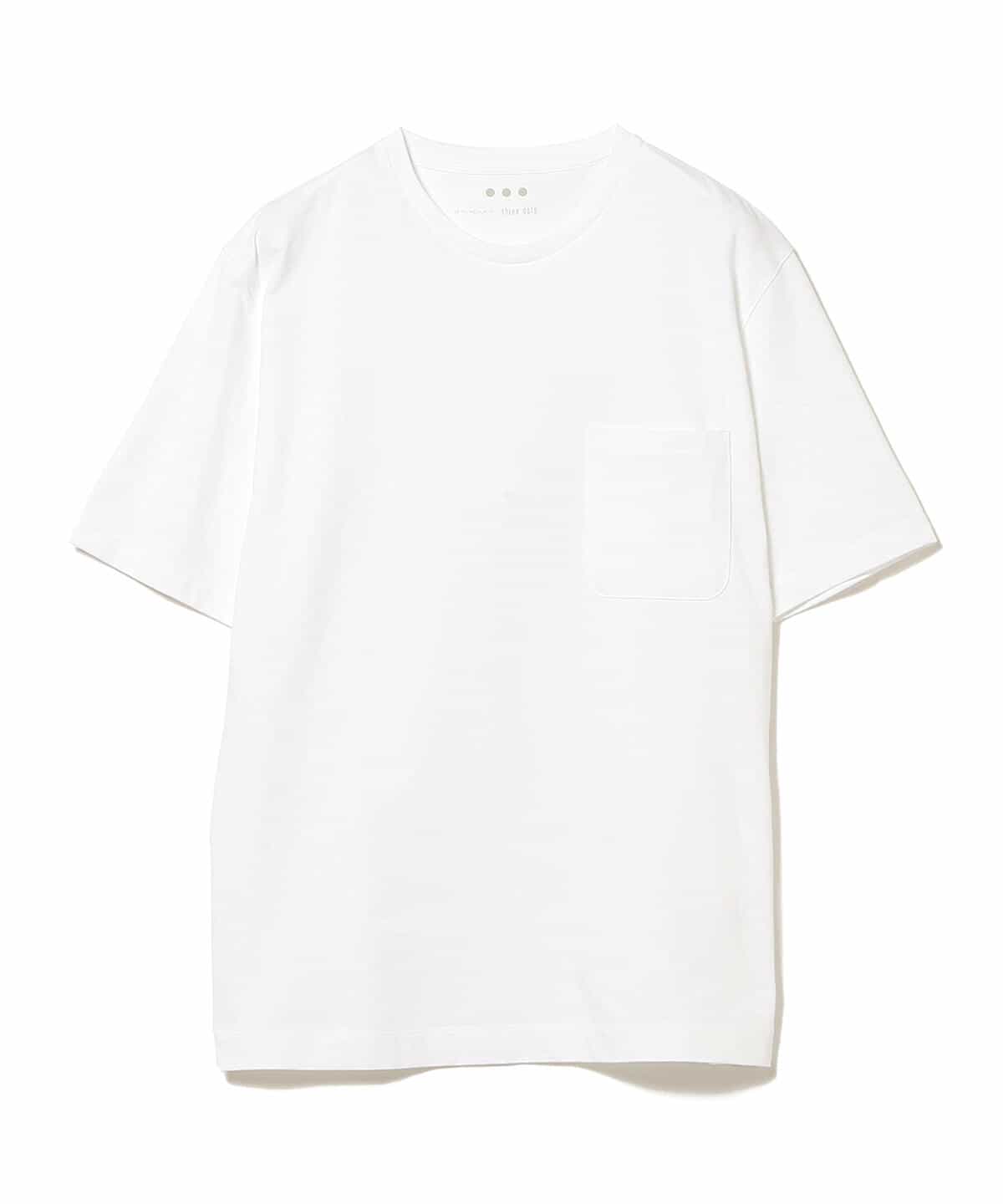 [Outlet] three dots × BEAMS F / Special order cotton crew neck 