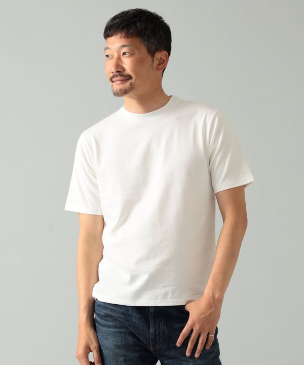 BEAMS F / コットン クルーネック Tシャツ-