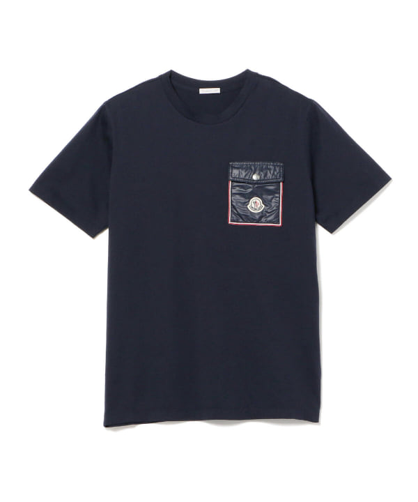 BEAMS F（ビームスF）MONCLER / フラップポケット ロゴ クルーネック T ...