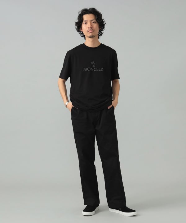 BEAMS F（ビームスF）MONCLER / マットブラック ロゴ クルー