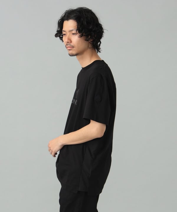 BEAMS F（ビームスF）MONCLER / マットブラック ロゴ クルー