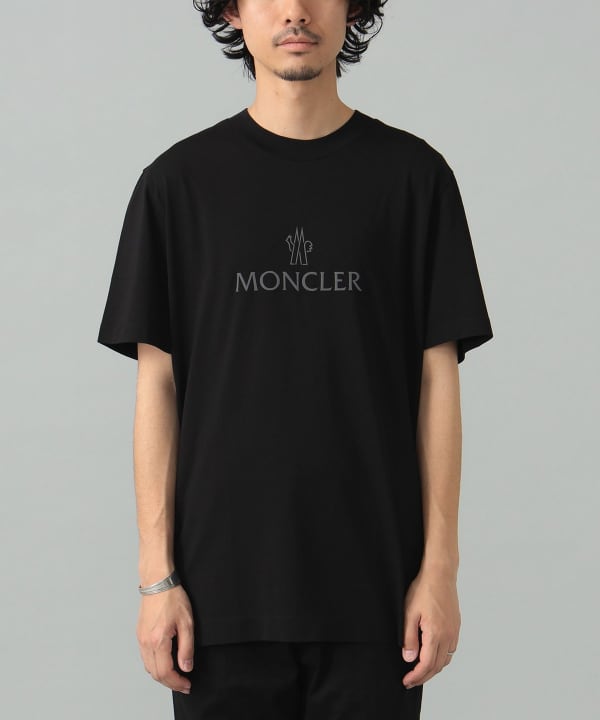 BEAMS F（ビームスF）MONCLER / マットブラック ロゴ クルー