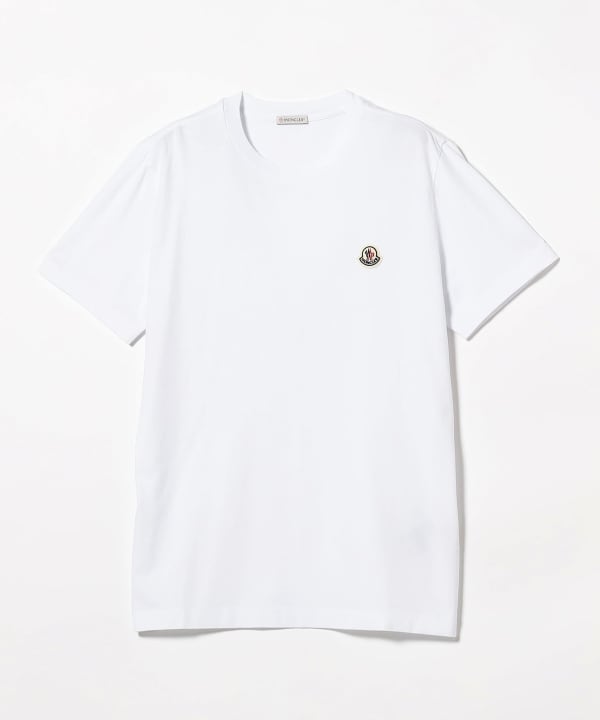 【冬季セール】MONCLER Tシャツ L 着用回数3回程度の備品 ホワイトネックUネック