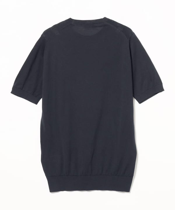 クルーネック半袖コットンニットTシャツ30G MODERN