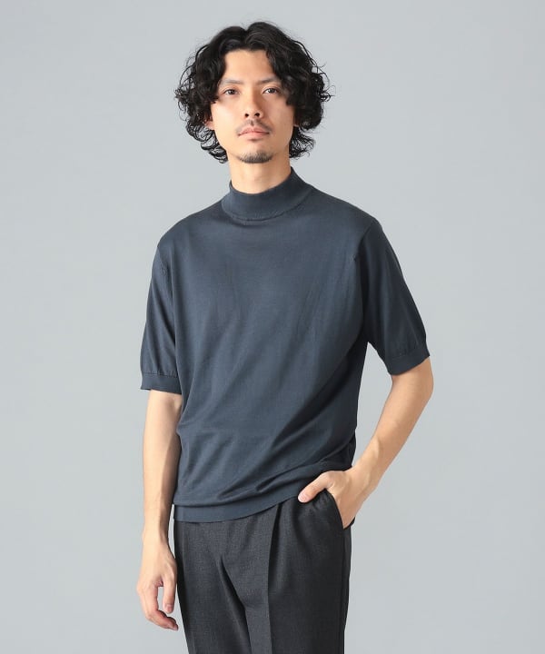 BEAMS F（ビームスF）JOHN SMEDLEY / コットン モックネック