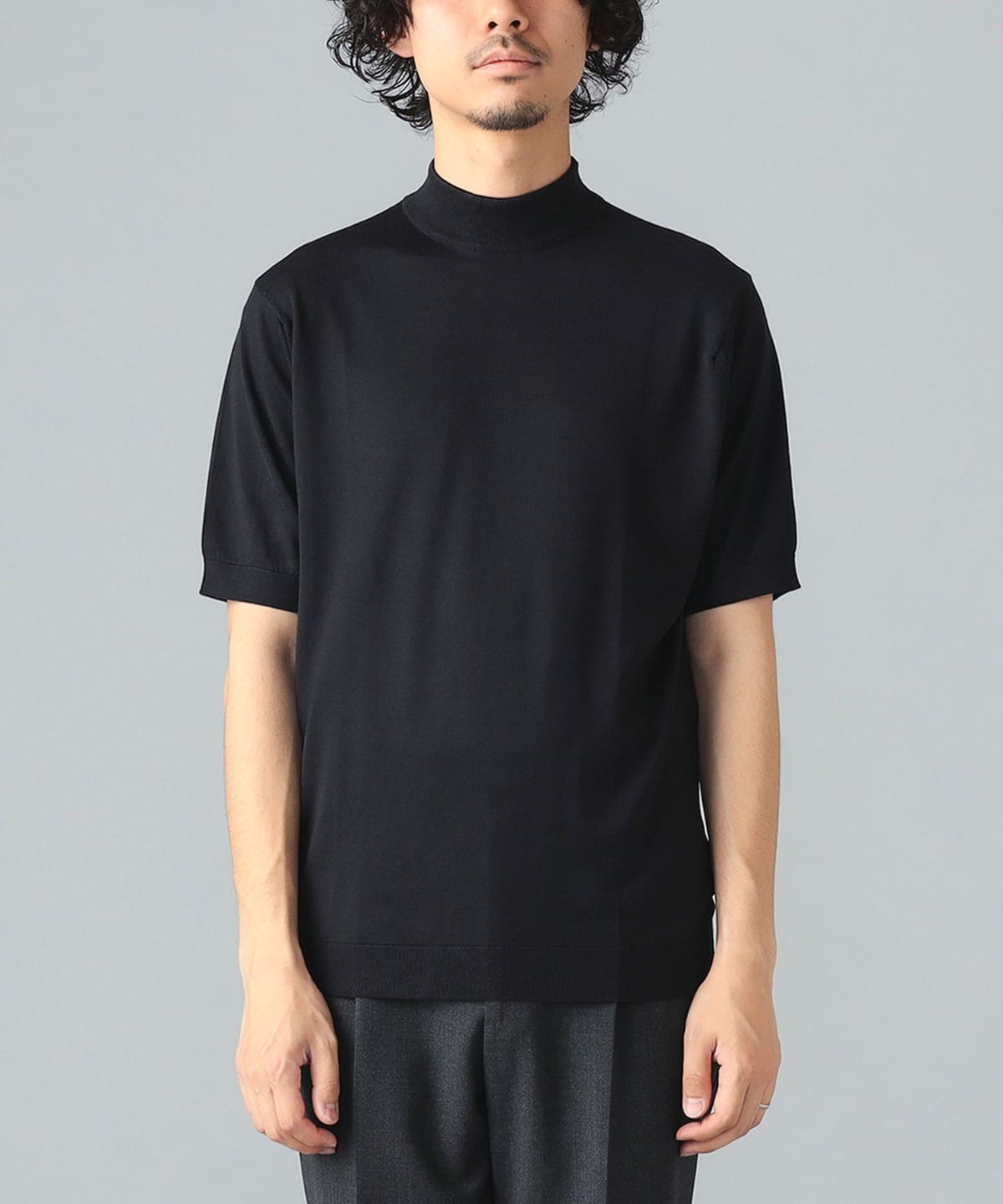 【SALE／55%OFF】 BEAMS F（ビームスF）JOHN モックネック コットン / SMEDLEY トップス
