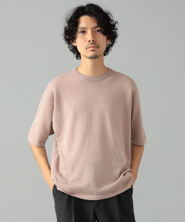 BEAMS F BEAMS × BEAMS F / Special order made herringbone rib crew 