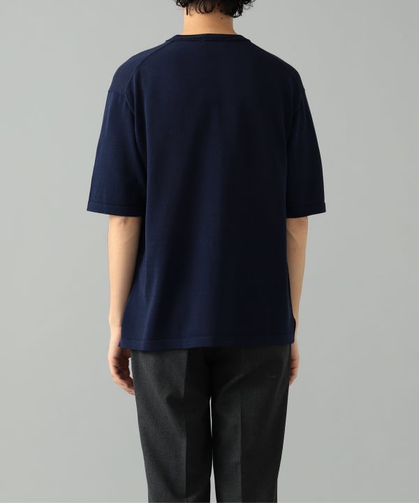 BEAMS F（ビームスF）【別注】Macalastair / ヘリンボーン リブ クルーネック ニット（Tシャツ・カットソー Tシャツ）通販｜ BEAMS