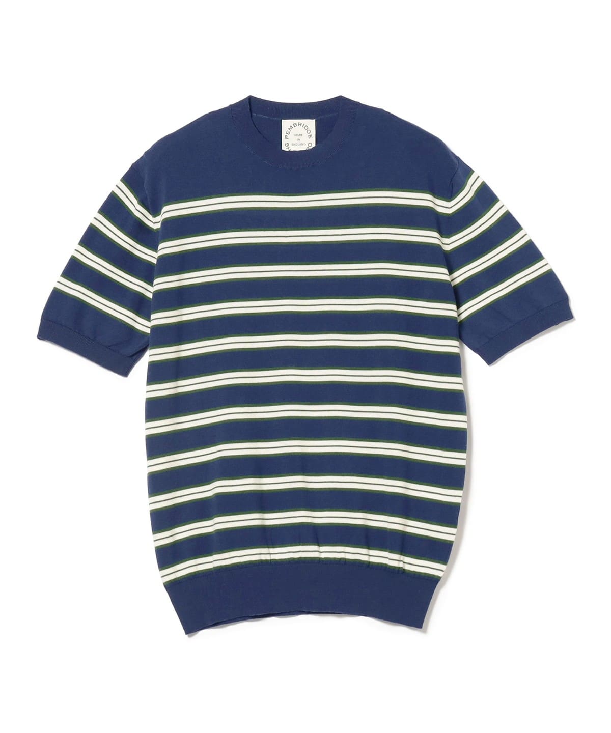 PEMBRIDGE SHEPHERD / コットン ボーダー クルーネックニット Tシャツ・カットソー MEN NAVY/79 M PEMBRIDGE SHEPHERD / コットン ボーダー クルーネックニット Tシャツ・カットソー MEN NAVY/79 M