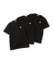 3PACK TEE/BLACK/999