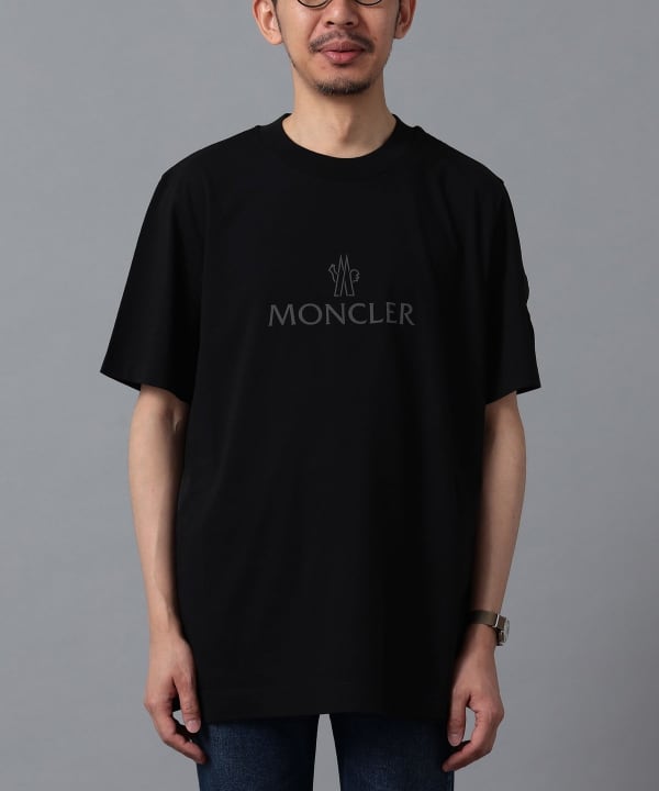 BEAMS F（ビームスF）MONCLER / サイドライン ロゴ クルーネック ...