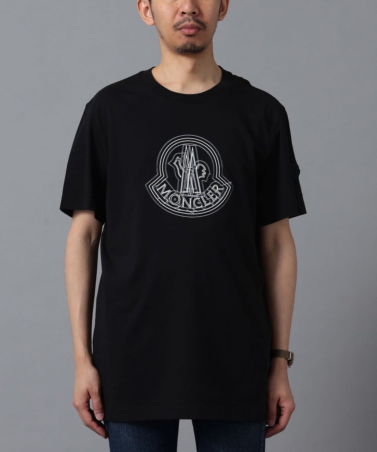 BEAMS F（ビームスF）MONCLER / レイヤード ロゴ クルーネック Tシャツ（Tシャツ・カットソー Tシャツ）通販｜BEAMS