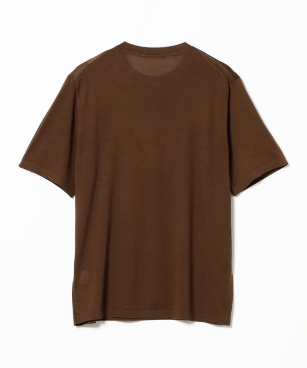 美品　ビームスエフ　BEAMS f  ニットポロシャツ　イタリア製　ネイビー BEAMS F（ビームスエフ）の「◎BEAMS F / ニットポロシャツ