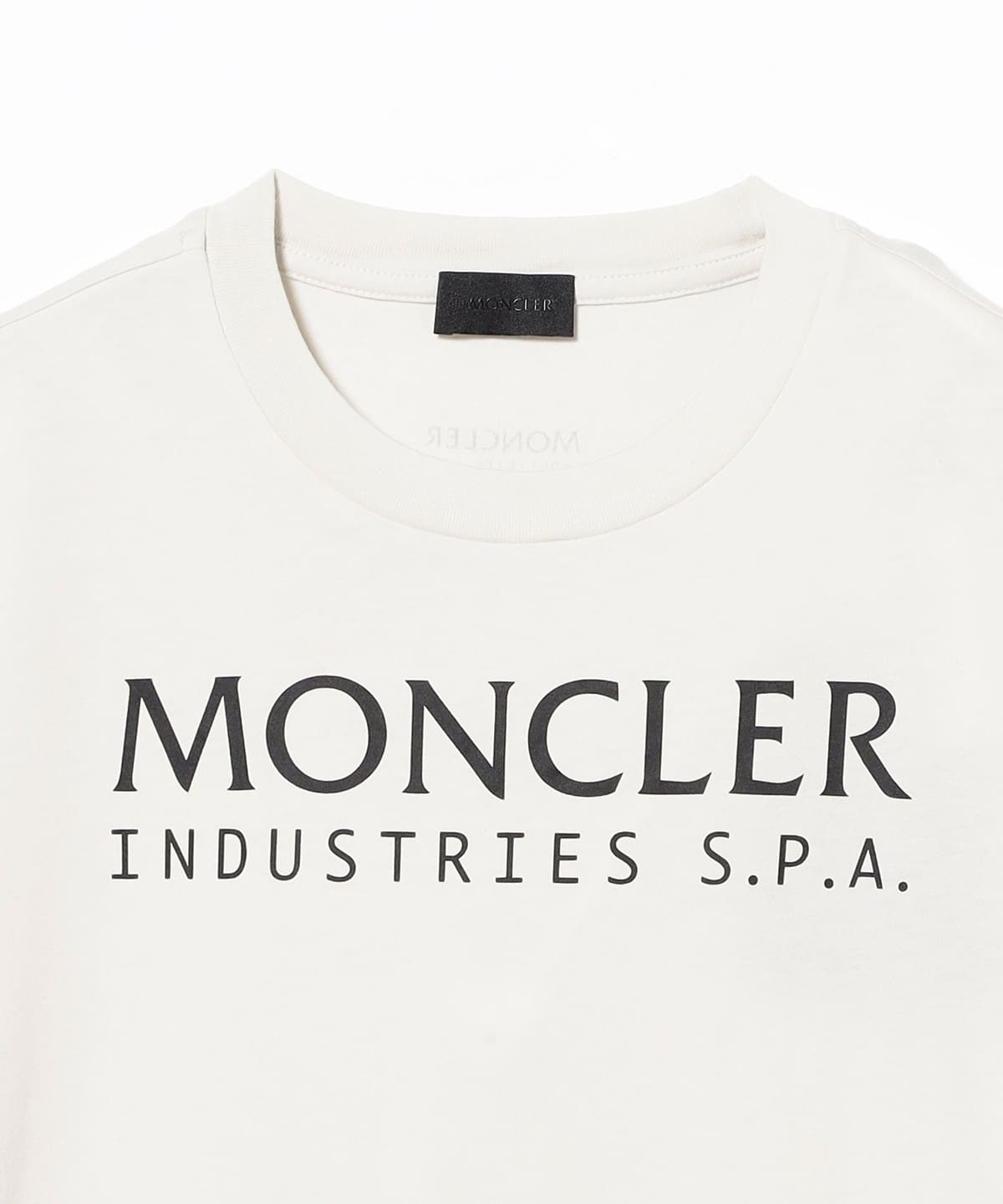 BEAMS F（ビームスF）MONCLER / S.P.A. ロゴ クルーネック T