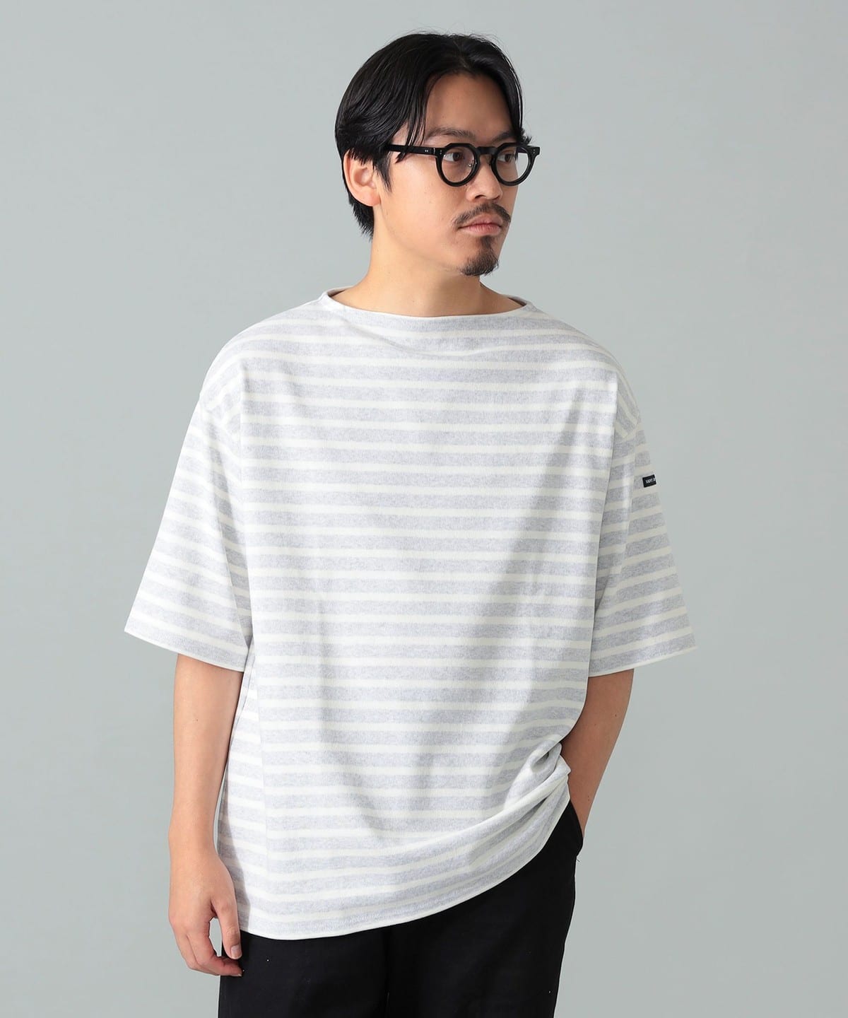 ブラームス ルートストック ボーダーモックネック Tシャツ サイズ3 broots24s23-01.jpg
