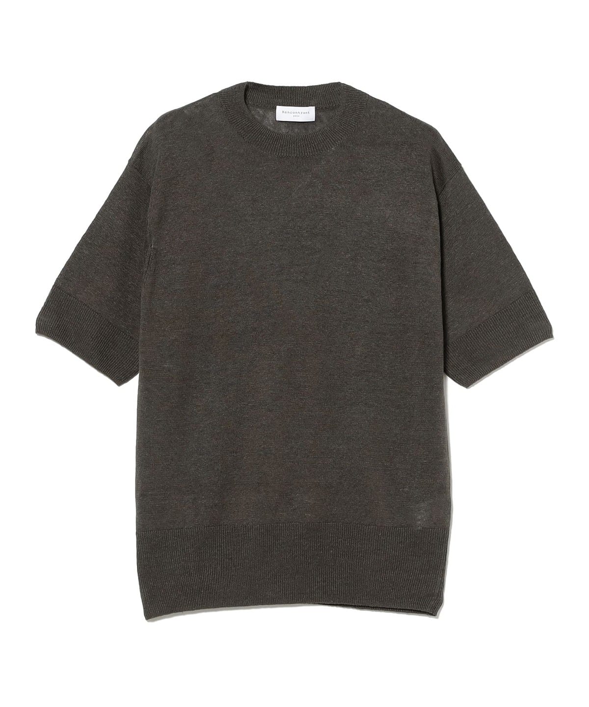 BEAMS F（ビームスF）RENCONTRANT / リネン クルーネック ニット（T 