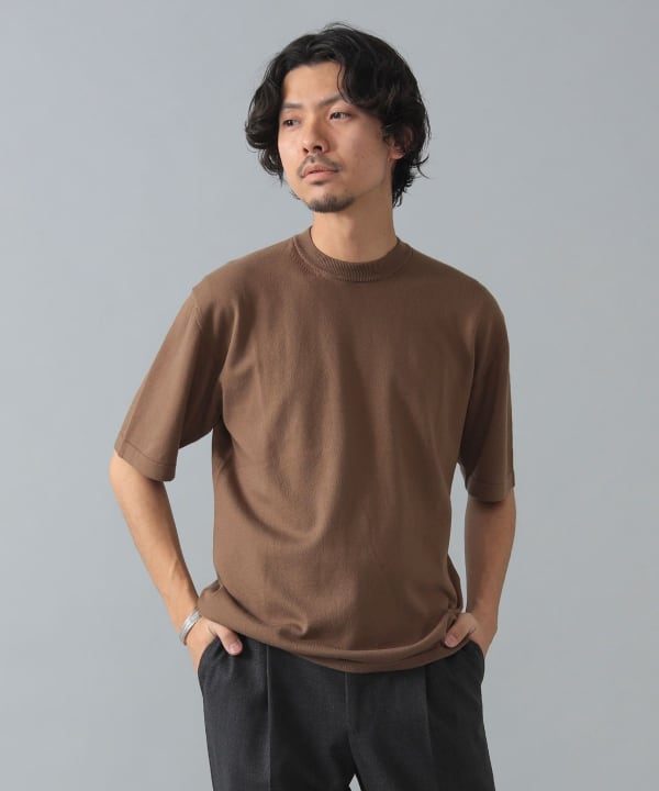 BEAMS F イタリア製 コットンニット ネイビー サイズ50 メンズ BEAMS F（ビームスF）のメンズのニット・セーター通販アイテム