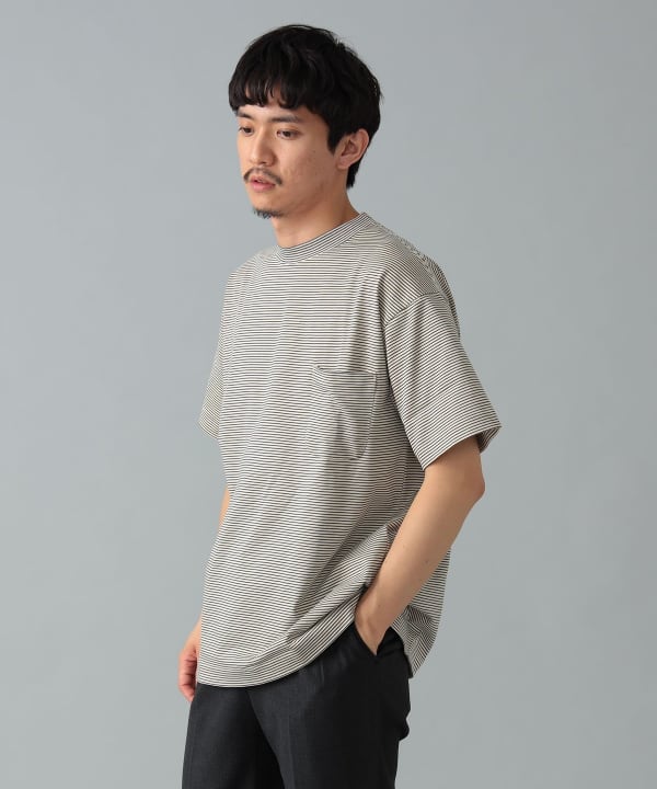 BEAMS F（ビームスF）*A VONTADE / ボーダー ポケットTシャツ（T