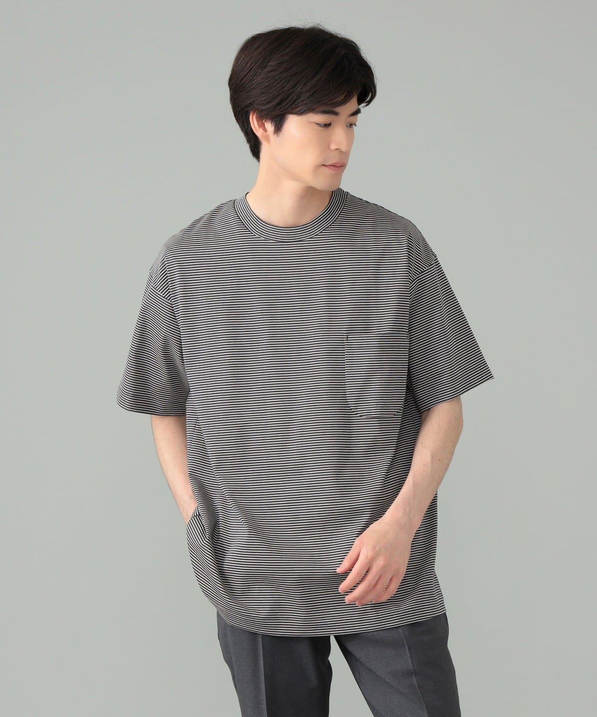 A VONTADE ポケットTシャツ 2枚セット BEAMS F（ビームスF）*A VONTADE / ミニボーダー ポケットTシャツ（T