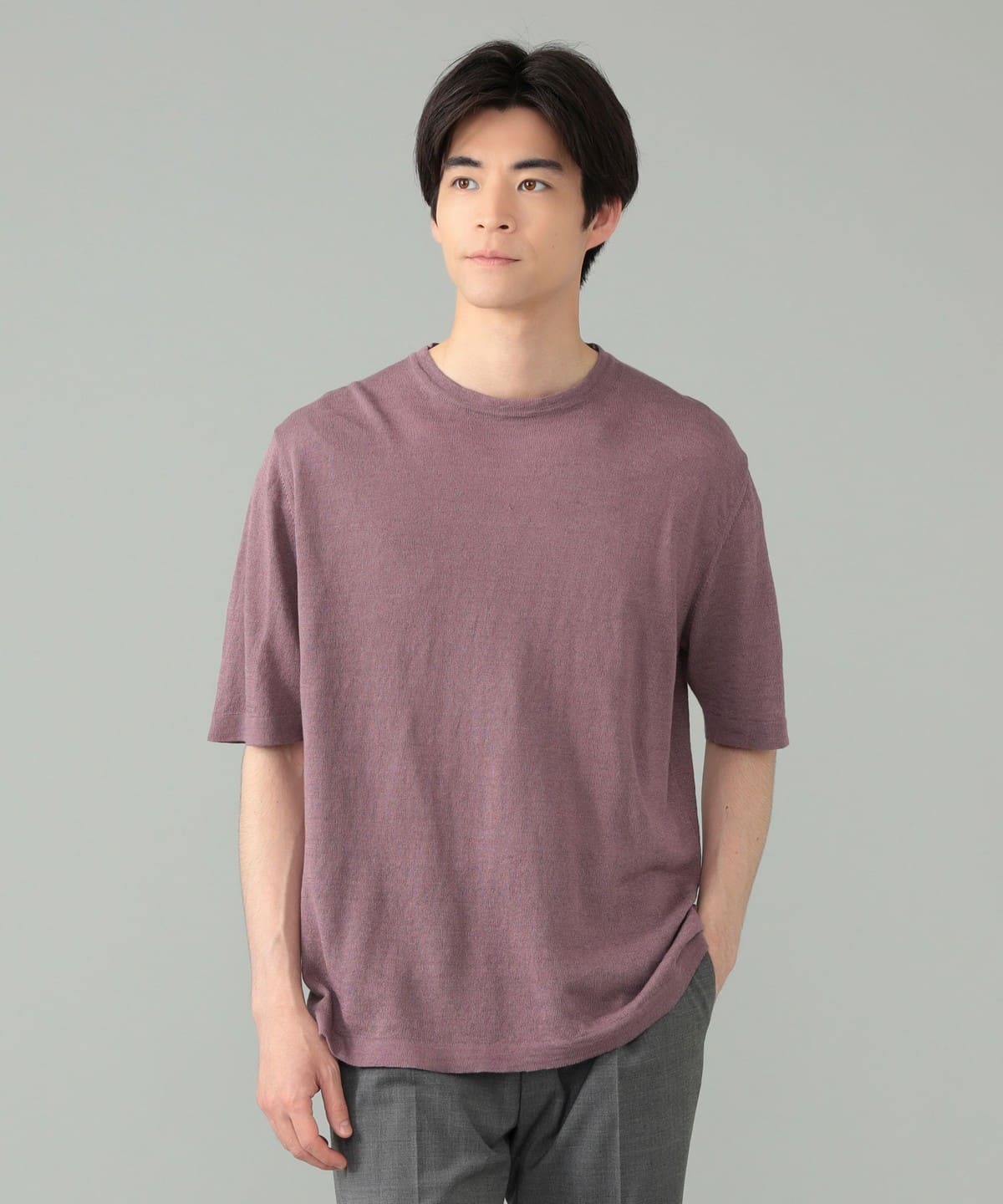 BEAMS F（ビームスF）【別注】MORGANO / リネンコットン クルー