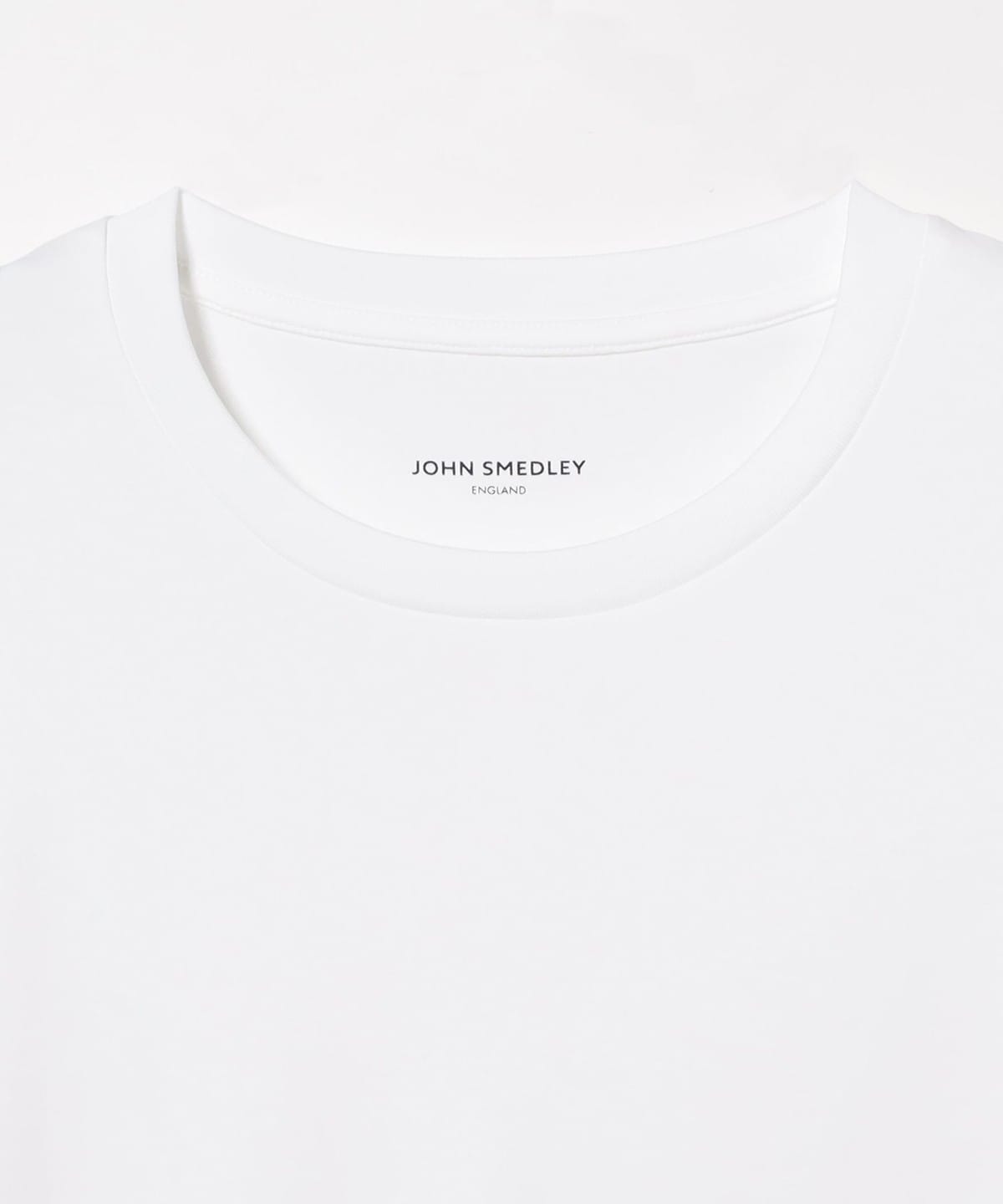 John Smedley (Beams F別注)ホワイト S コットン100% BEAMS F（ビームスF）JOHN SMEDLEY / KEMPTON コットン クルー