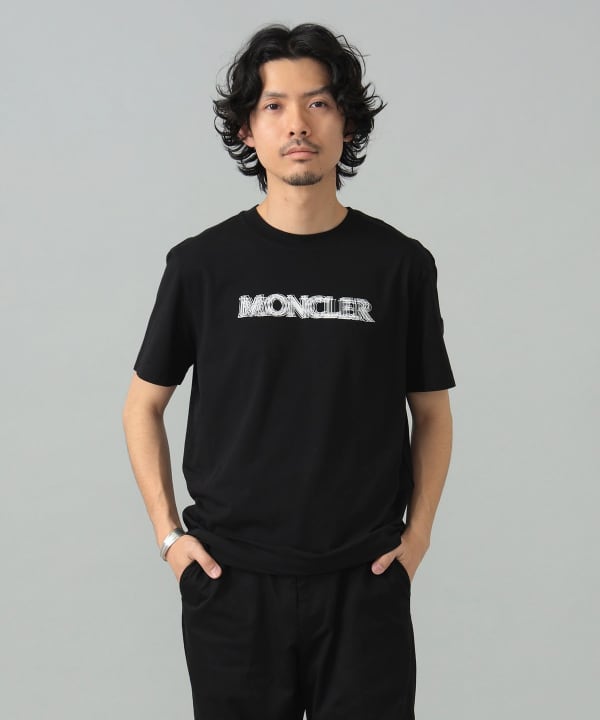 BEAMS F（ビームスF）MONCLER / ロゴ クルーネック Tシャツ（T