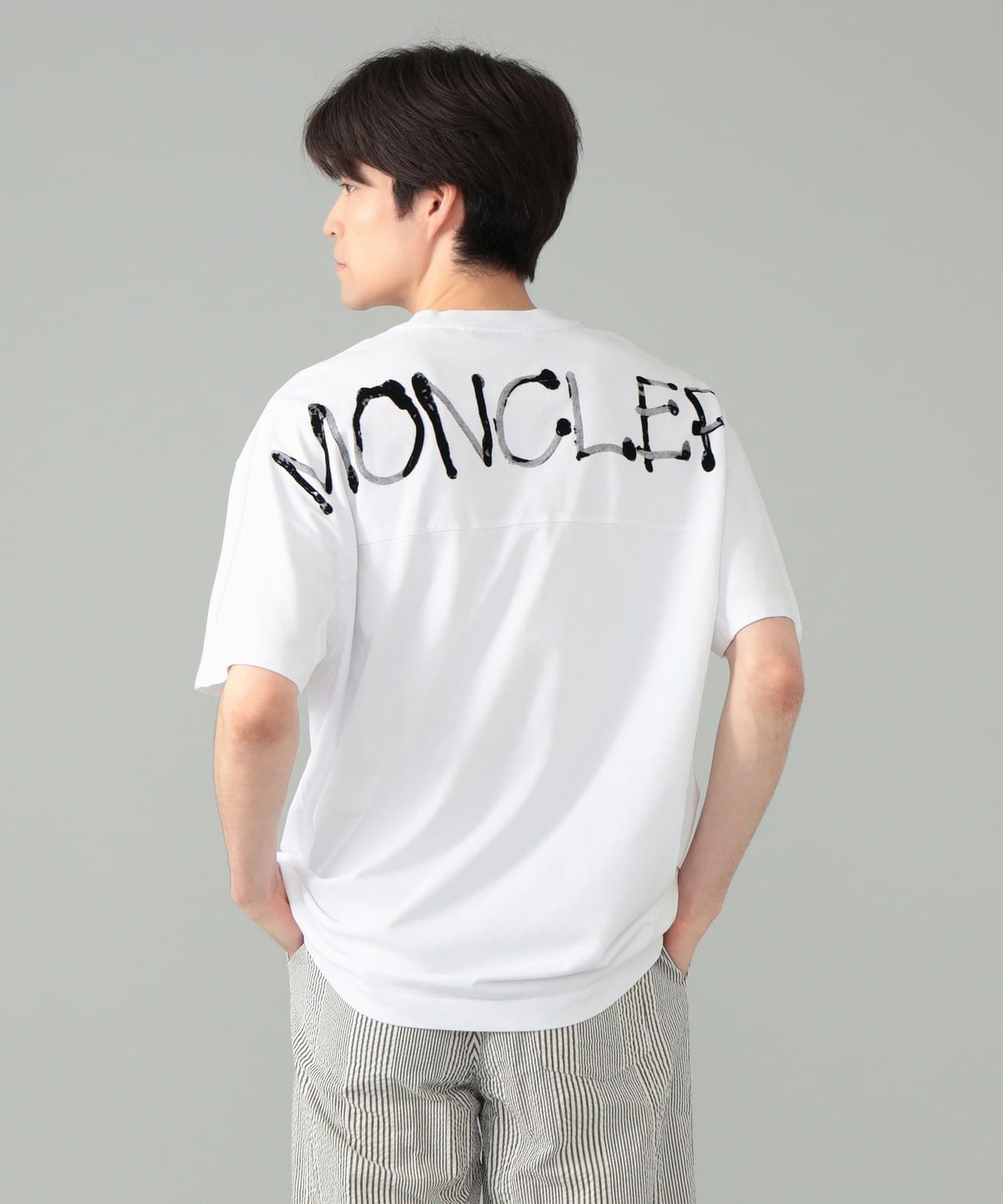 MONCLER モンクレール / バックプリント クルーネック Tシャツ Tシャツ・カットソー MEN WHITE/00A S MONCLER モンクレール / バックプリント クルーネック Tシャツ Tシャツ・カットソー MEN WHITE/00A S