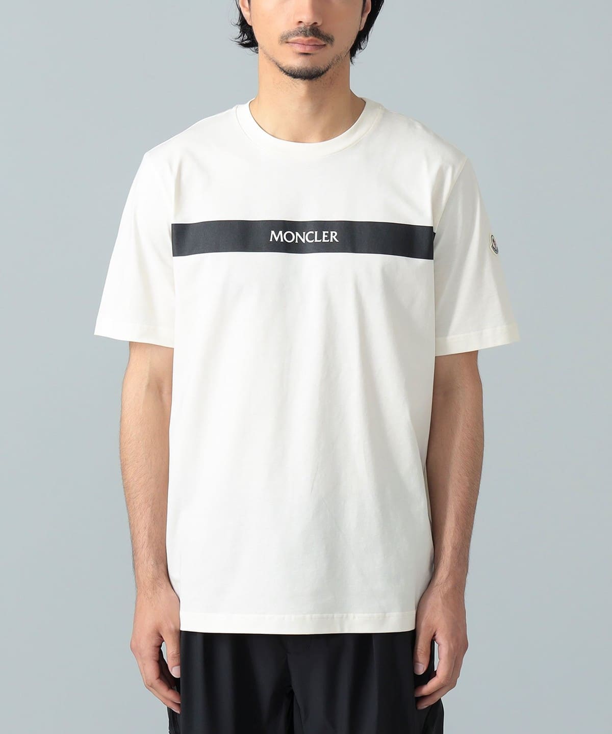BEAMS F（ビームスF）MONCLER / ライン クルーネック Tシャツ（Tシャツ