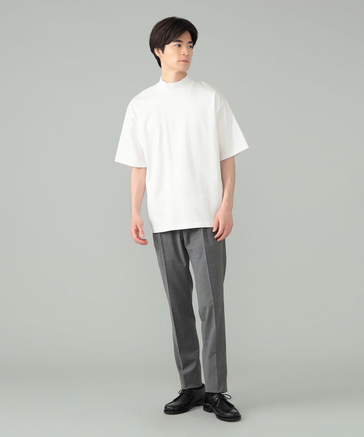 BEAMS F（ビームスF）コーコランコットン ショートスリーブ モック