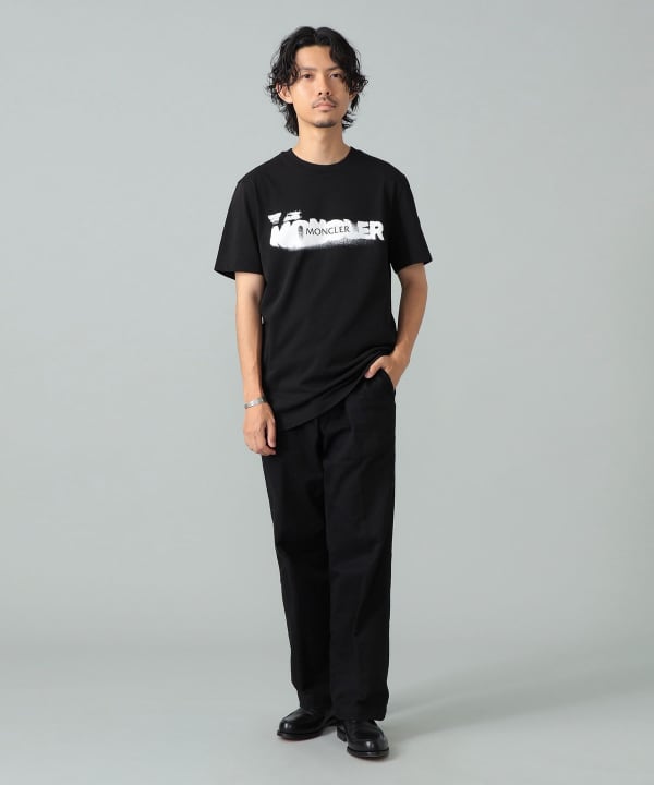 BEAMS F（ビームスF）MONCLER / スプレーロゴ クルーネック T