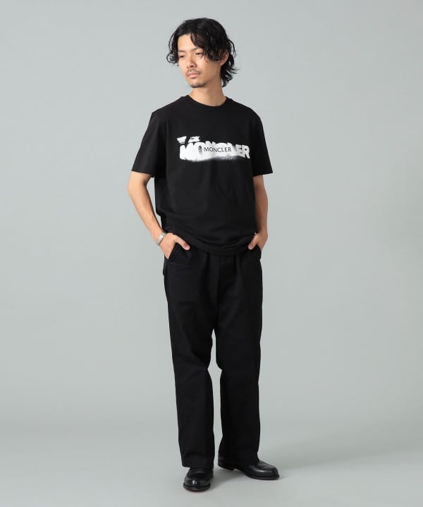 BEAMS F（ビームスF）MONCLER / スプレーロゴ クルーネック Tシャツ（T