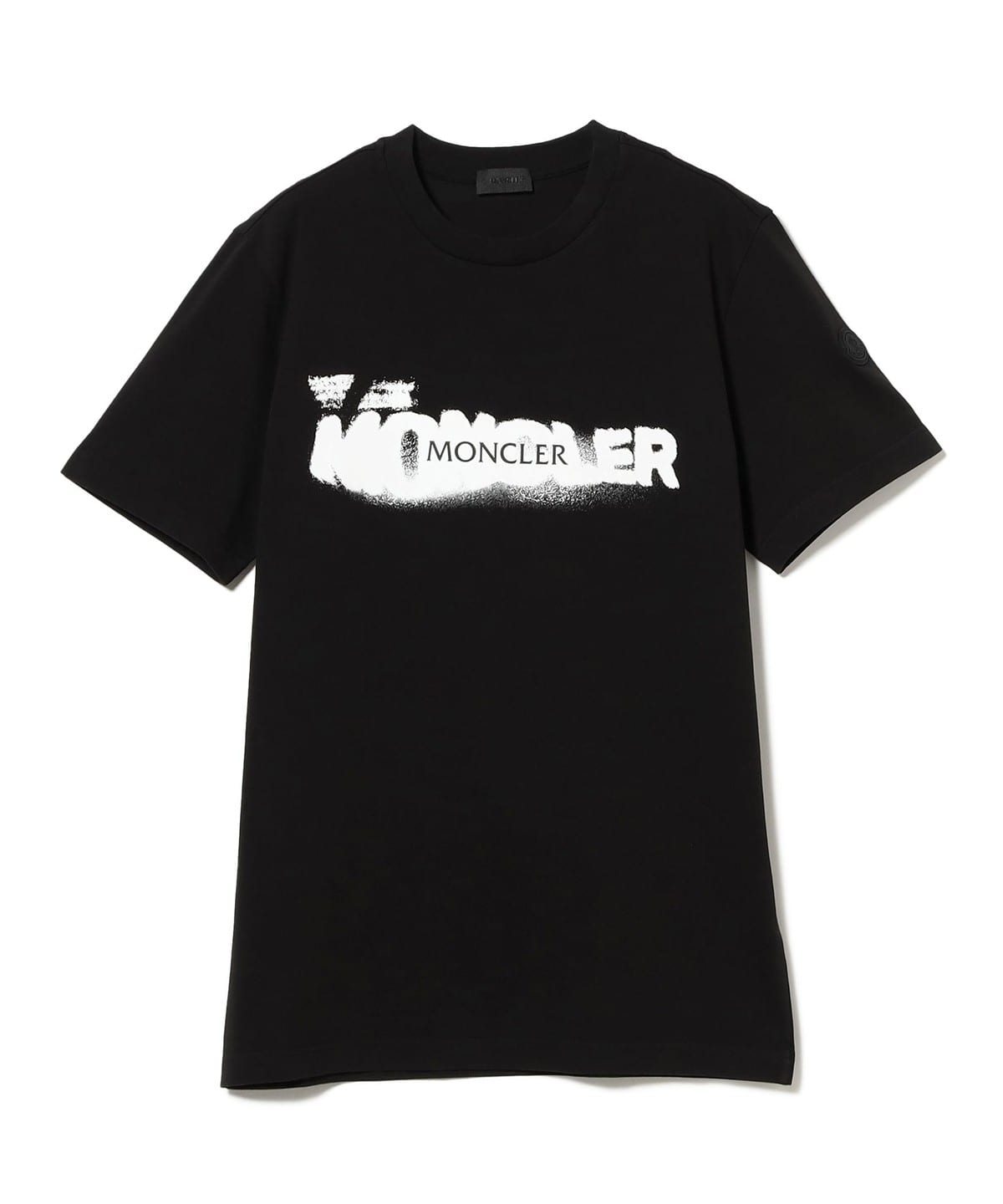 MONCLER モンクレール / スプレーロゴ クルーネック Tシャツ Tシャツ・カットソー MEN BLACK/999 L MONCLER モンクレール / スプレーロゴ クルーネック Tシャツ Tシャツ・カットソー MEN BLACK/999 L