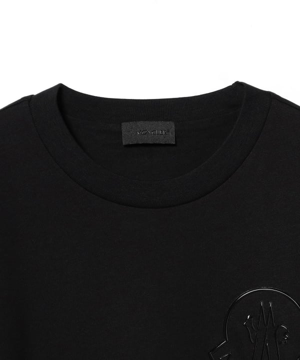 MONCLER ブラック ラバーロゴTシャツ モンクレール MAGLIA T-SHIRT ラバーロゴTシャツ メンズ M