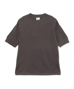 Bonfil / コットンカシミヤ クルーネック リブ Tシャツ