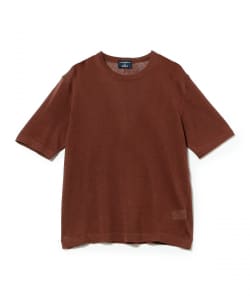 【別注】MORGANO / コットンリネン クルーネック ショートスリーブ ニット