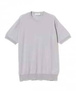JOHN SMEDLEY / HILCOTE ウールコットン クルーネック ショートスリーブ ニット
